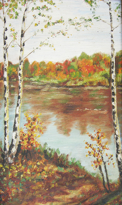 «Пейзаж с. Городок». 1930-і рр. Картон, олія